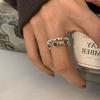 Женское модное корейское открытое кольцо с бамбуком и цирконом в форме сердца