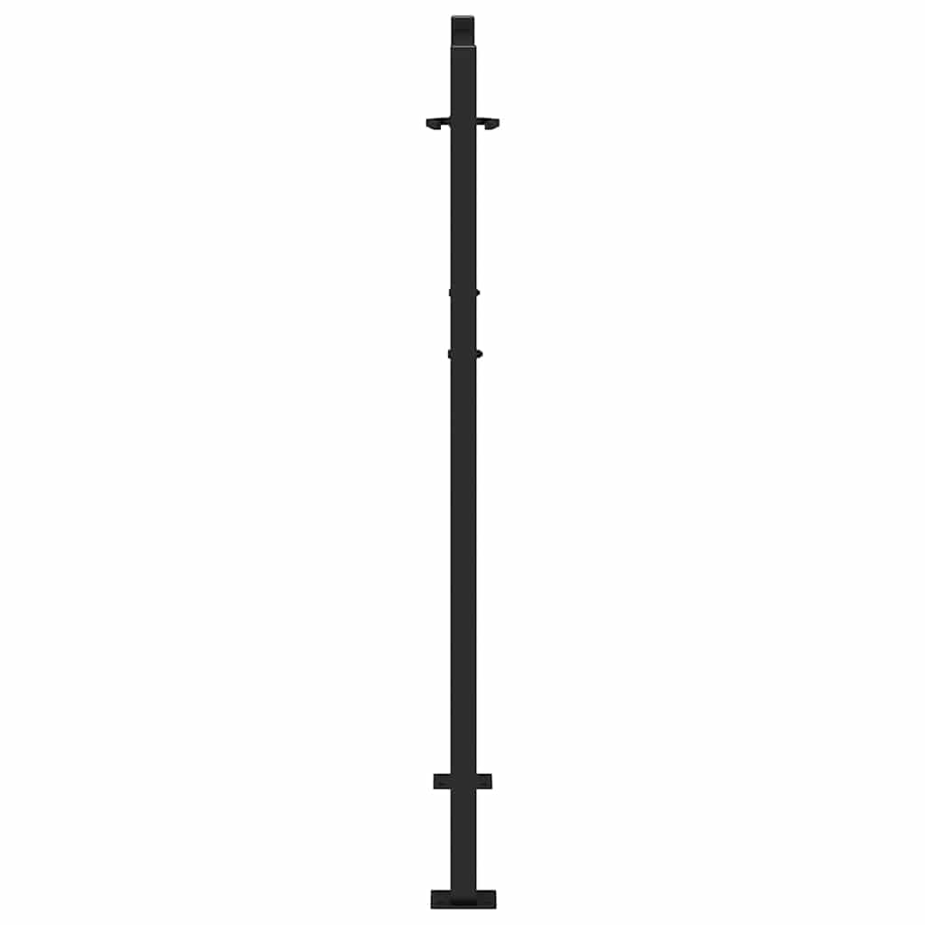 Garden Gate Black 100 x 125 cm Steel Wavy Design