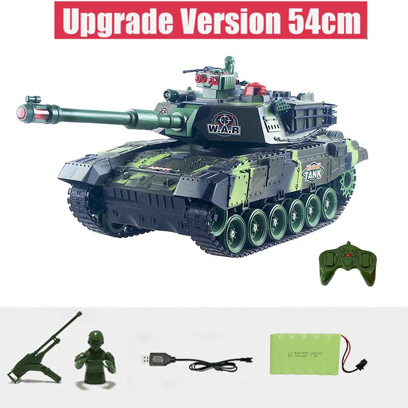 1/16 2.4G Радиоуправляемый Внедорожный Гусеничный Танк Световые Эффекты Может Стрелять Боевая Модель Гусеничной Машины на Пульте Управления Игрушки для Детей Подарок Мальчику на День Рождения