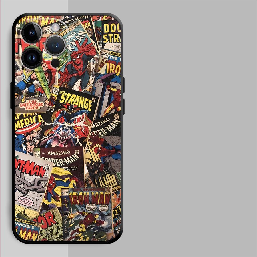 Чехол для телефона Apple iPhone 15 Pro 7 8 13 XR XS MAX 11 14 16 Air 17 Pro Max 12 Funda Чехол для телефона Герой мультфильма Marvel