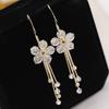 1 Pair European and American Fashion New Super Flash Flower Earrings