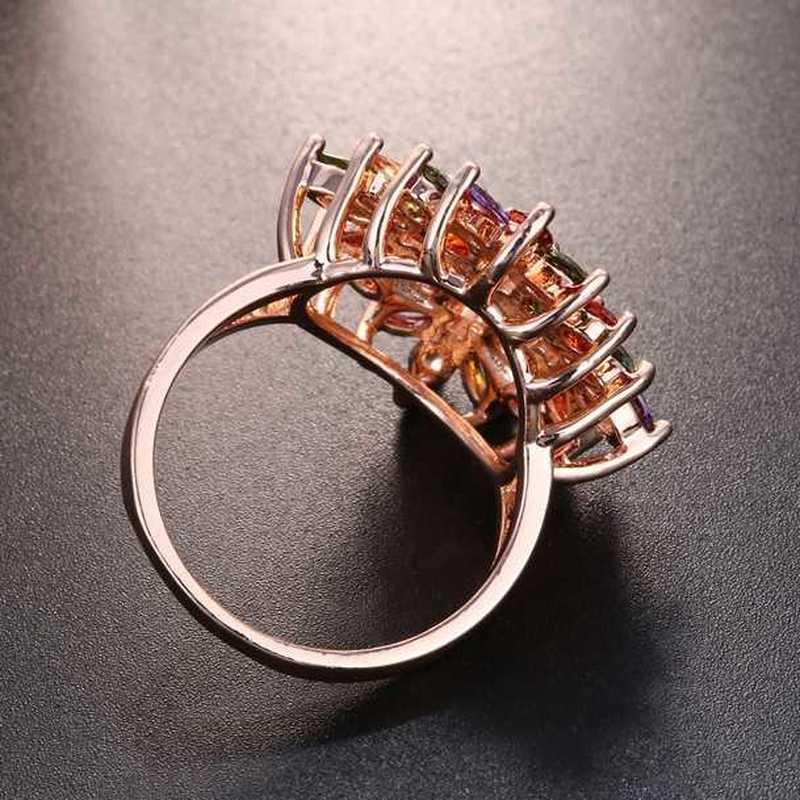 Sace Gems Классическое роскошное многоцветное кольцо с цирконом, женские ювелирные изделия, свадебный подарок для вечеринки