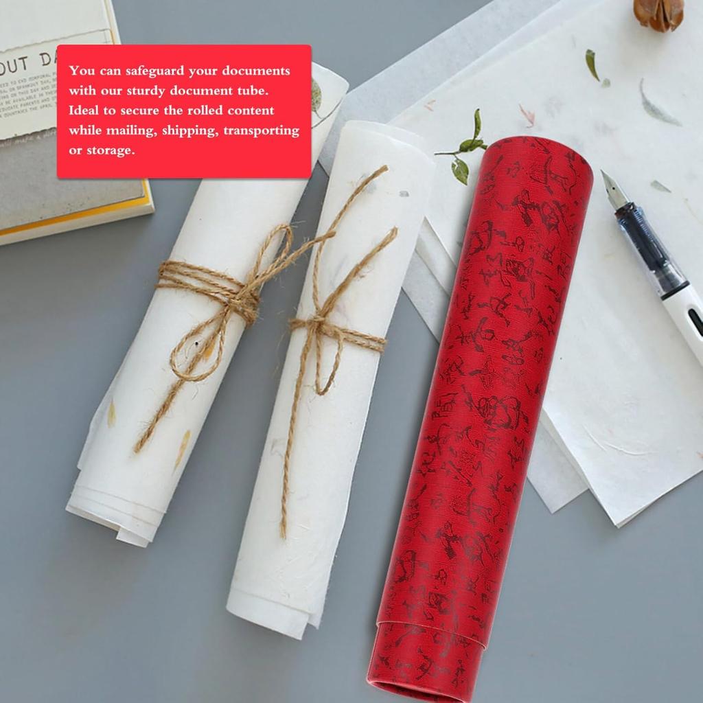 NUOBESTY Kraft Mailing Tube with Cap, Telescopic Storing Tube Holder Paper Storage Tube Diploma Scroll Container for Artwork Blueprints Poster