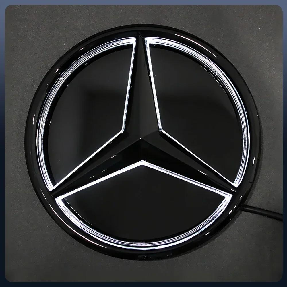 Hot Car Sticker Fit For Mercedes Benz Chrome Silver Front Grille Mirror Star LED White Illuminated Emblems X253 W167 X167 W447 2