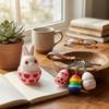 Plastic 3D Print Easter Egg Pressed Multi-color Easter Egg Model Surprise Egg DIY Crafts Easter Party Decor Home Decoration