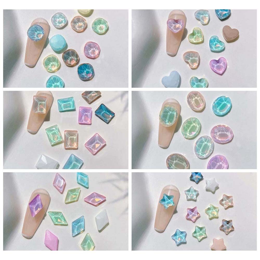 Aurora Decorations Nail Rhinestones Love Heart Nail Jewelry Japanese Nail Accessories Nail Salon