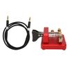 Morse Code Key Double Paddle Automatic Shortwave Portable CW Morse Telegraph Key for Camping Indoor