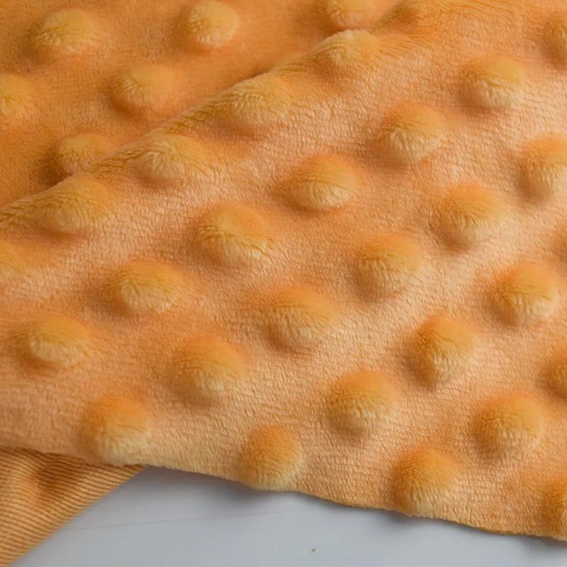 1 Yard Super Soft Minky Dot Fabric Sewing Baby Blanket Toys Material Antipilling Eco-Friendly Polyester Handwork Plush Fabric