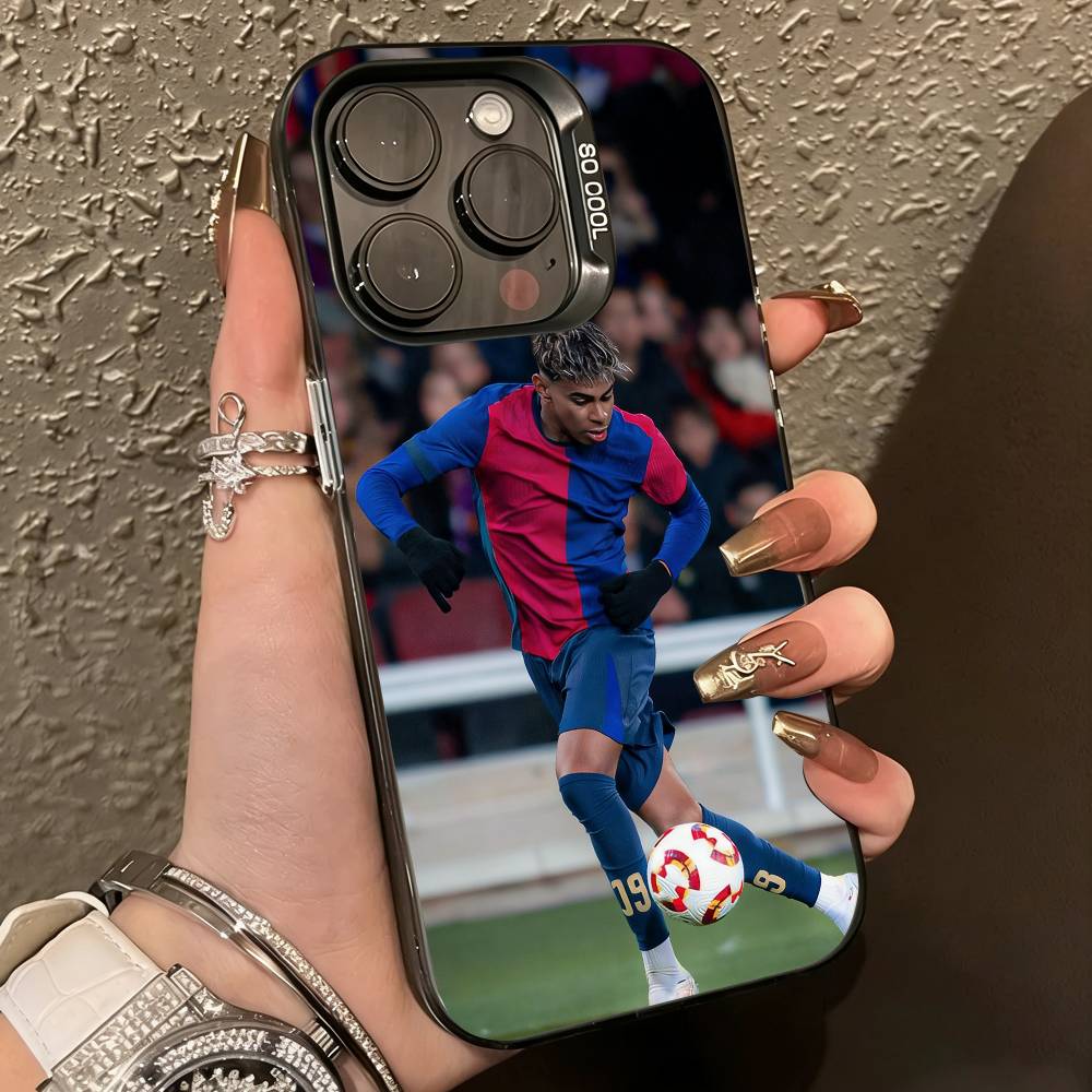 L-Lamine Yamals-s No-o 10   Чехол для телефона для iPhone 17,16,15,14,13,12,11 Plus,Pro Max,XS,Красочный серебристый чехол для телефона Funda Cover