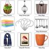 25 Pack Cup Hook Ceiling Hooks, 2.9 Inches, FineGood Vinyl Coated Screw Hanger for Indoor and Outdoor Use - White