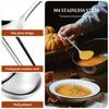 2 Pcs Korean Spoons Salad Stainless Steel Ladle Kitchen Scoops No-rust Soup Cooking Kitchenware