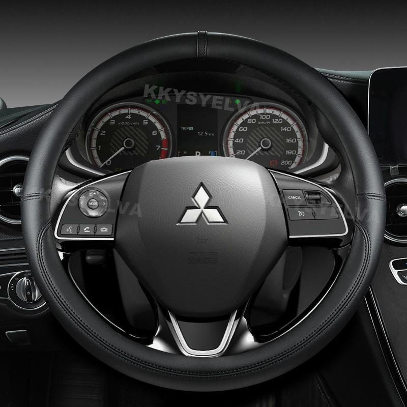 Автомобильный чехол на руль для Mitsubishi Outlander Mirage ASX 2012-Eclipse Cross 2017-L200 2015-2017, автоаксессуары