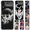 Bungo Stray Dogs Чехол-бампер из твердого поликарбоната Дазай для Samsung Galaxy Z Flip 6 5 4 3 Черный Чехол ZFlip6 Flip5 Flip4 5G Складной Печать Cas