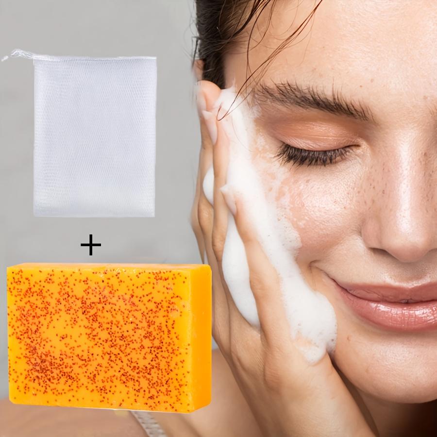 100 г Гранулированное мыло с куркумой, лимоном и койевой кислотой, Мыло ручной работы холодного отжима для купания и умывания лица, Увлажняющее, Питательное, Глубокое очищение