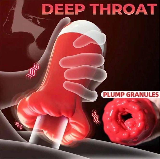 Сосущий мастурбатор для мужчин Реальный оральный секс Тренажер для головки пениса Массаж пениса Мужской мастурбатор Вибрирующий стимулятор для члена Секс-игрушка для мужчины