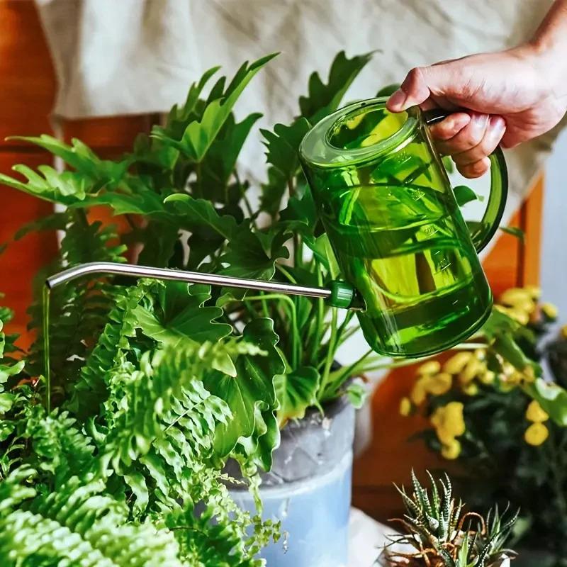 Нержавеющая сталь длинный носик лейка бытовая прозрачная лейка лейка лейка большая емкость лейка п
