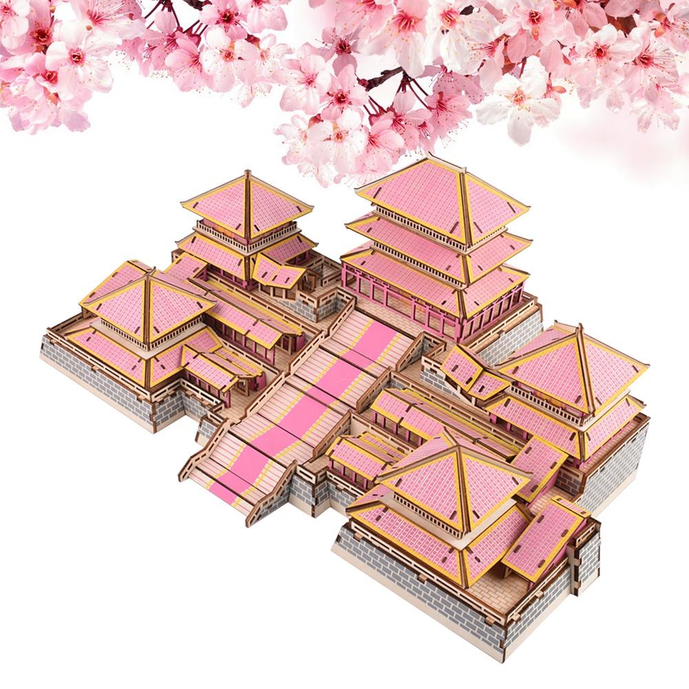Сделай сам Детский 3D Пазл Модель Китайского Дома Деревянный Аксессуар Сборный Пазл Интеллектуальная Игрушка