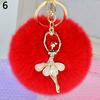 Модный меховой шар с помпоном, подвеска в виде автомобиля, брелок для сумочки, милый брелок для сумочки