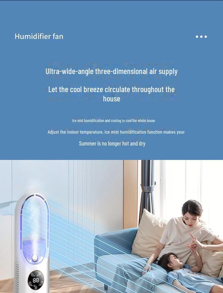 Rechargeable Mini Desktop Air Cooler & Portable USB Humidifying Fan