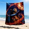 1pc Avatar, Fire Outdoor Soft Blanket Ultra Plush, Warm, Versatile, and Easy Care for Camping, and