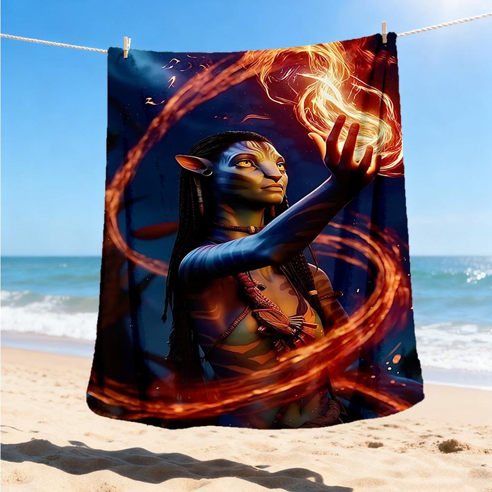 1pc Avatar, Fire Outdoor Soft Blanket Ultra Plush, Warm, Versatile, and Easy Care for Camping, and