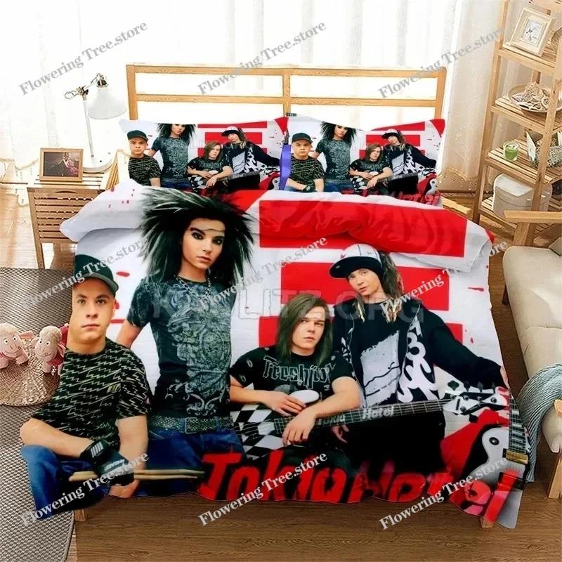 Rock Band Tokio Hotel 3D Печать Комплект постельного белья Пододеяльники Наволочки Одеяло-плед Комплекты постельного белья Постельное белье Кровать