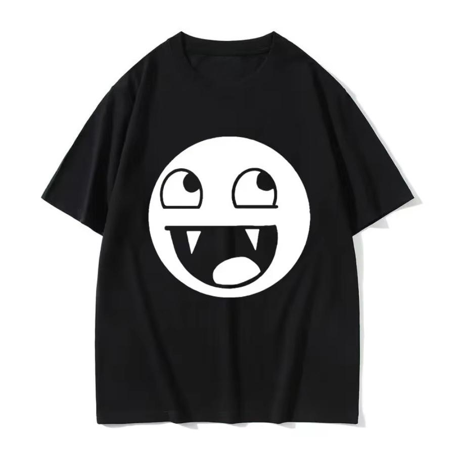 Oneck Fashion Quality Tshirt Casual Face Domo Kun Funny Meme Unisex Summer Summer Short Sleeved Harajuku Streetwear Tops Tees