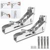 2 Folding Wall-Mounted Shelf Brackets, Space-Saving, Stainless Steel Expansion Screws for Heavy Workbench Shelf Support, 150mm