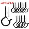 40Pcs Q-type Spring Hook Safety Buckle Anti Drop Pendant Lamp Screw Hook Safety Wall Hanging Strong Load-bearing Screw