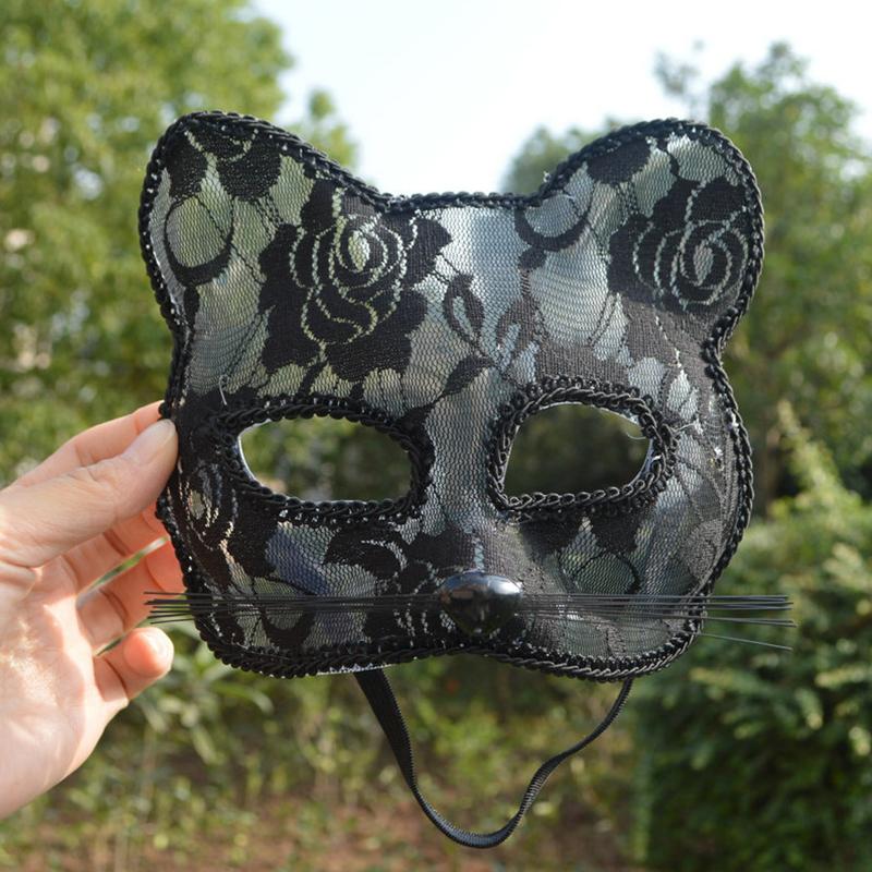 Halloween Cosplay Fox Mask Lace Sexy Eye Mask Animal Mask Half Face