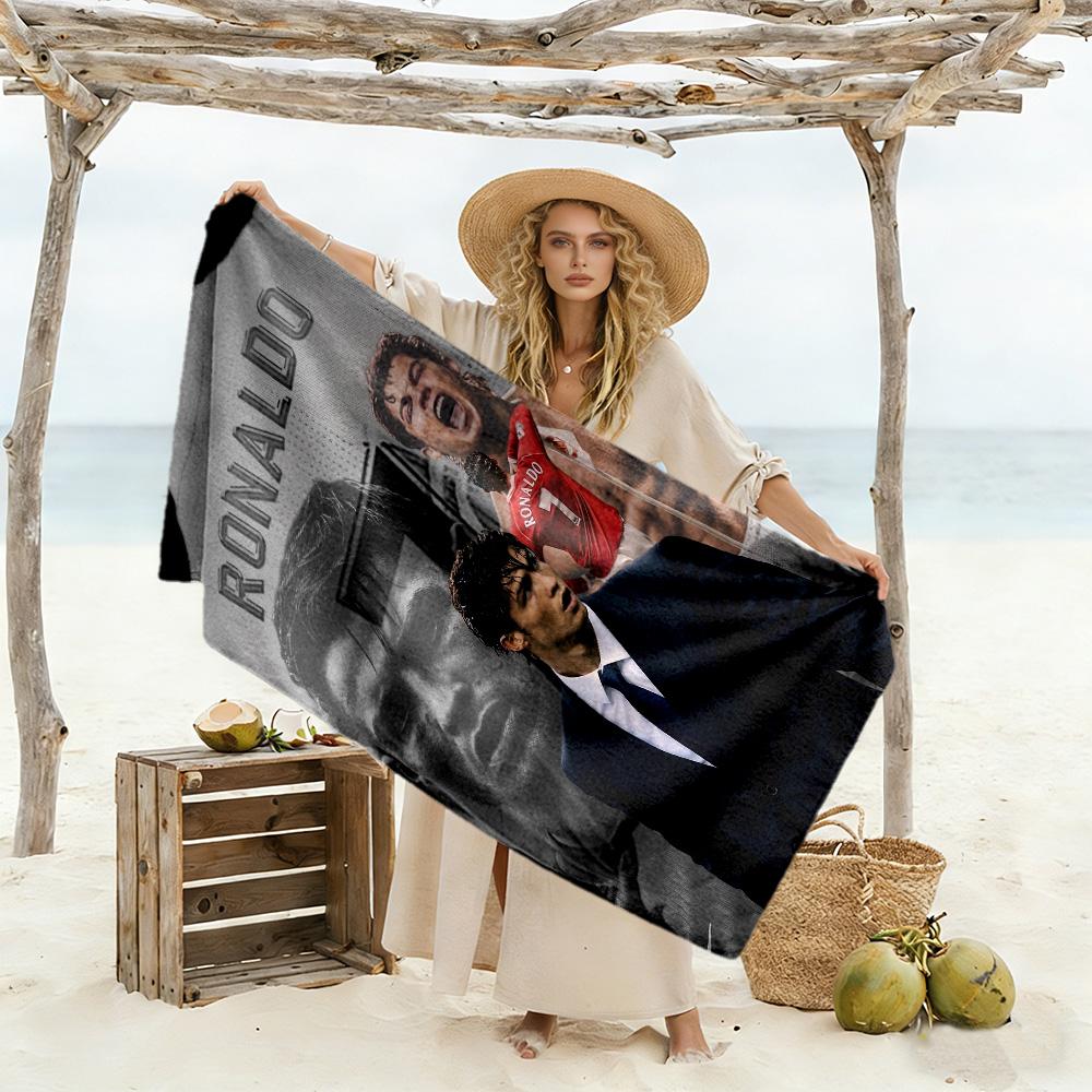 Ronaldo Legacy Continues Beach Towel Super Soft Microfiber Quickdry Fabric Comfortable Lightweight