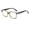 Anti Blue Light Reading Glasses Women Trendy Transparent Large Frame Far Sighted Eyeglasses