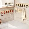 No-Punch Sundries Storage Hook 6 Hooks Hanging Coat Rack Durable Suction Cup Clothing Hook Kitchen