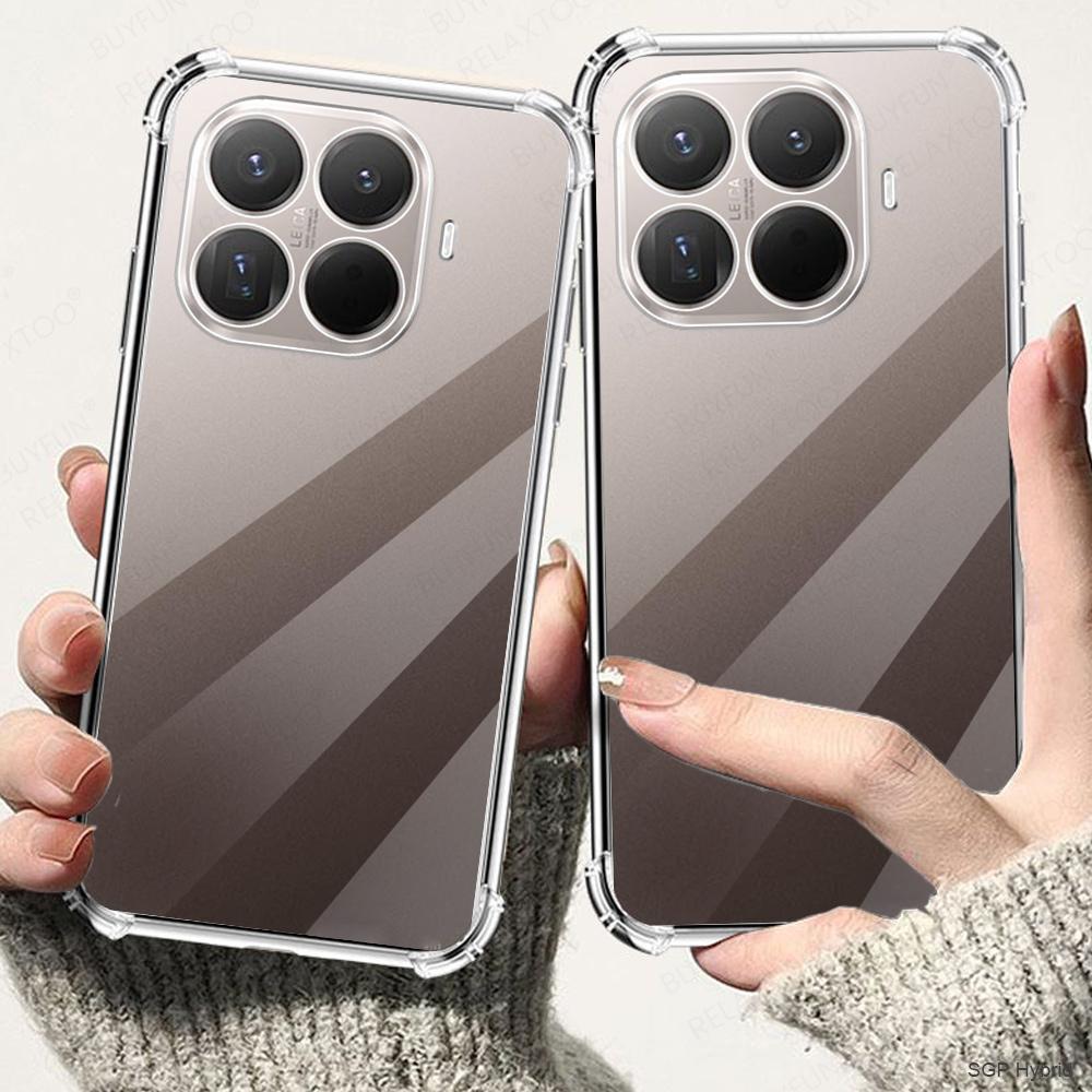 Для Xiaomi 15T 15TPro Чехол Прозрачная силиконовая задняя крышка Xiaomi15T Xiaomi15TPro Mi 15 T Pro 5G Ударопрочный Фунда Мягкий чехол ТПУ Коке