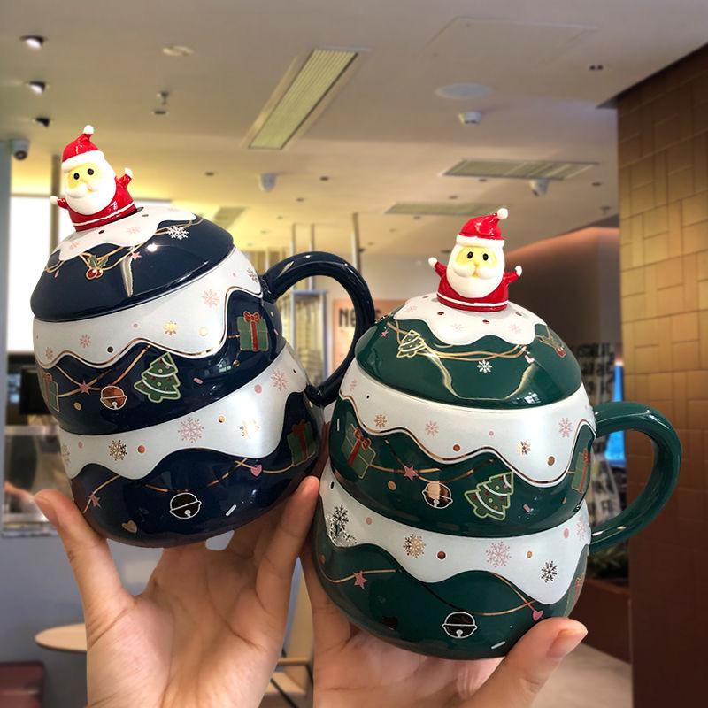 Рождественская кружка, индивидуальная творческая кружка в форме рождественской елки, керамическая чашка, чашка для воды, Рождественский подарок