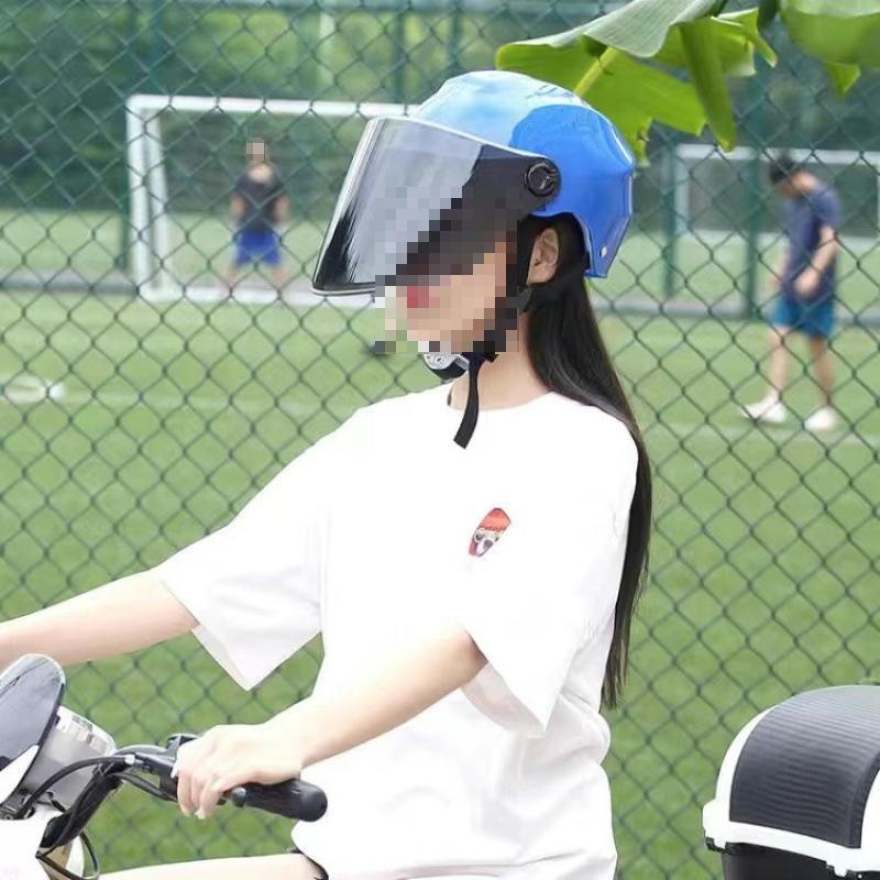 Мужской и женский всесезонный универсальный аккумуляторный мотоциклетный шлем-каска, защита от солнца, легкий полушлем