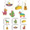 Mexican Carnival Theme Party Decoration Birthday Flag Cake Plug Balloon Customization