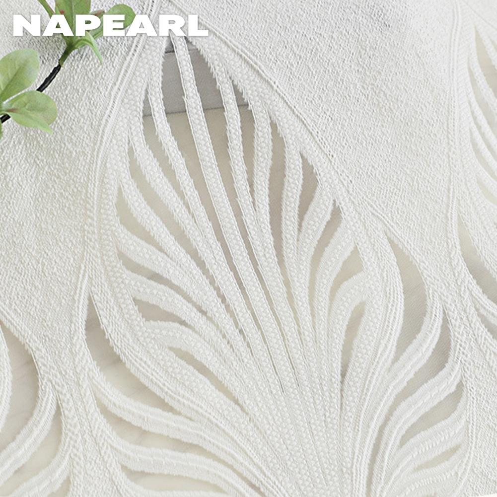 1 шт. NAPEARL простой и универсальный европейский стиль белый тюль занавеска на окно прозрачная для гостиной спальни домашний декор