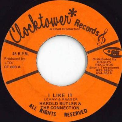 7-дюймовая пластинка HAROLD BUTLER, CONNECTION - I Like It / Like This Disco Mix CT603 Clocktower США 1975 Ямайка Регги, Ска и Даб