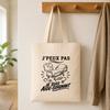 Tote bag - PLANETEE - Collection « J'peux pas minimaliste » - Coton Fairtrade 180 g/m² - Beige - 10 L (37×42 cm)