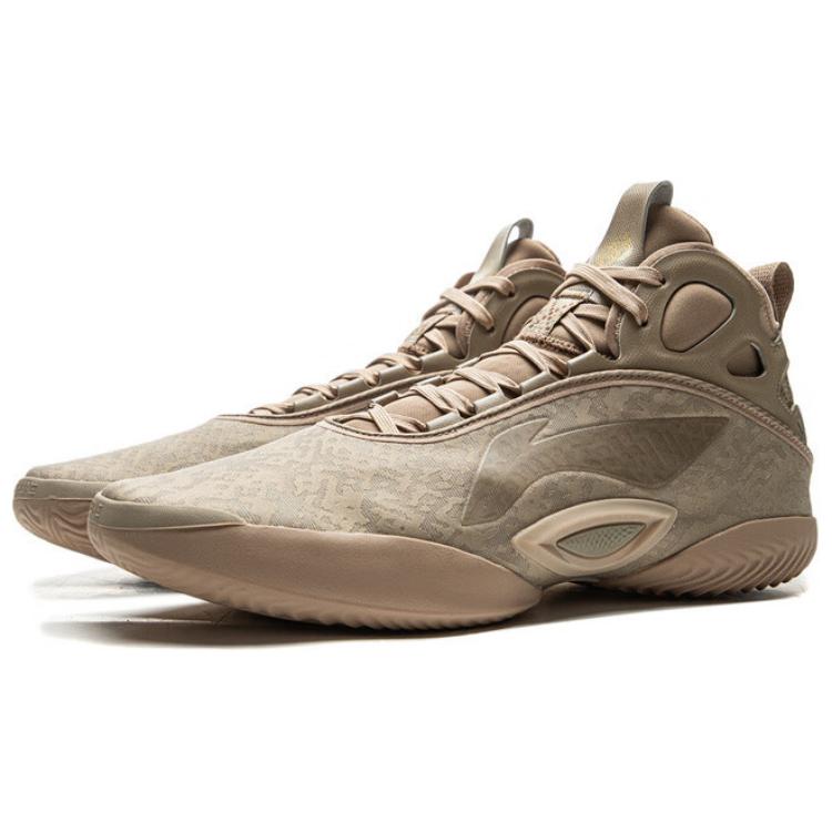 Li Ning Баскетбольные кроссовки Yushuai 19 Nuclear Core, средняя высота, мужские, коричневые, ABAV005-2