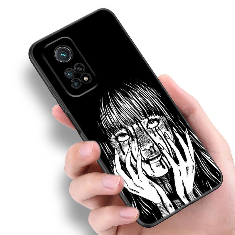 Junji Ito Terror Horror Anime Phone Case For Xiaomi Mi A2 8 9 SE Note 10 10T 11 12 Lite 9T 11T 12S 12T Pro A3 6X 12X Black Cover