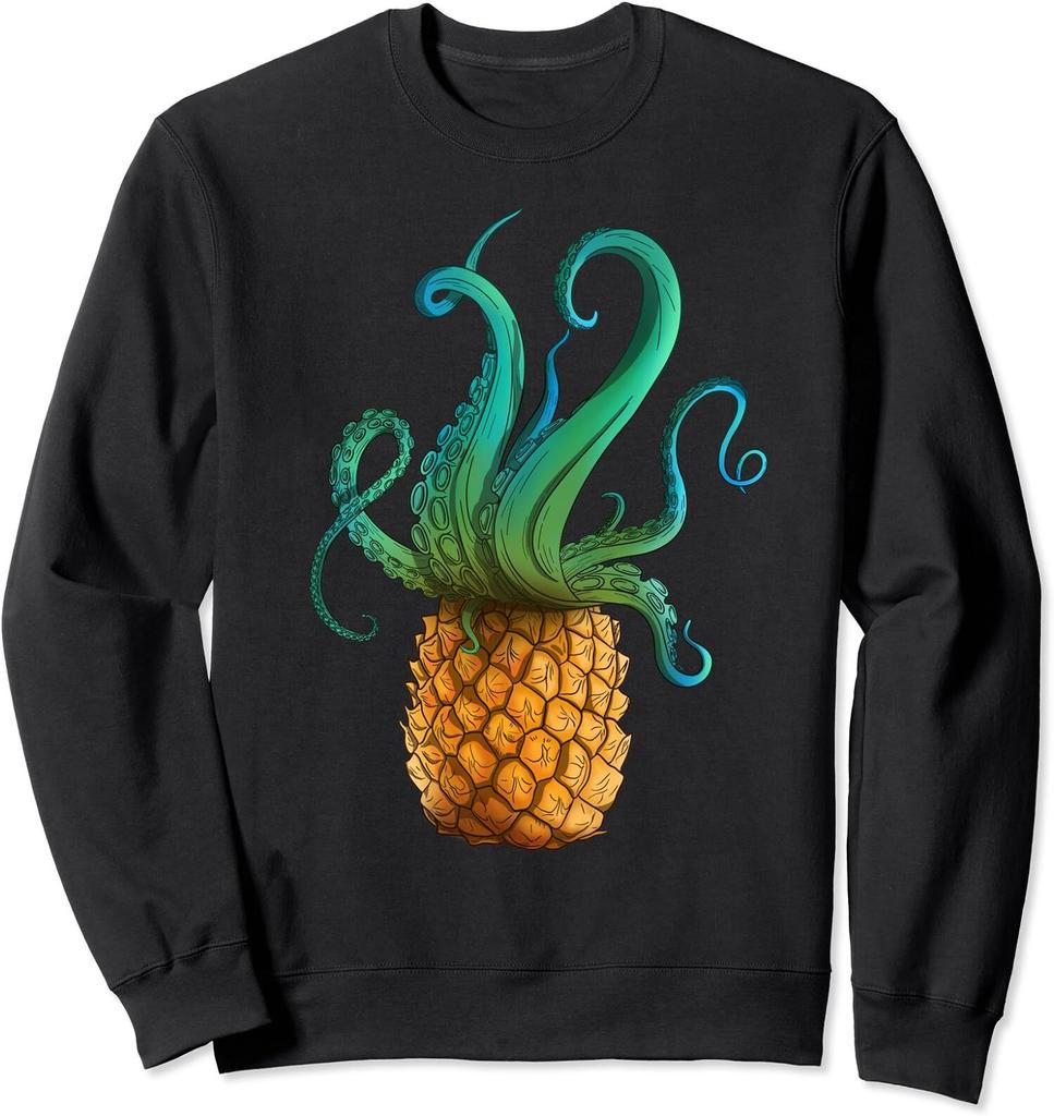 Pineapple Octopus Funny Summer Gift Cool And Cute Unisex Crewneck Sweatshirt