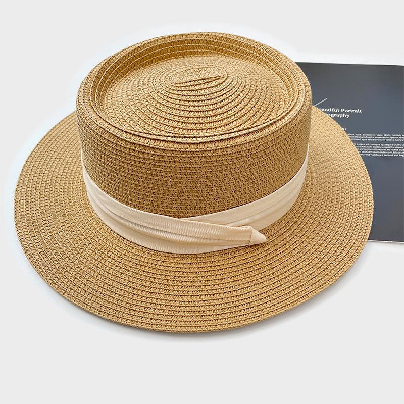 Seaside Beach Hat Lace Straw Hat Children Summer Visor Breathable Sunscreen Bucket Hat Vacation Style Straw Hat