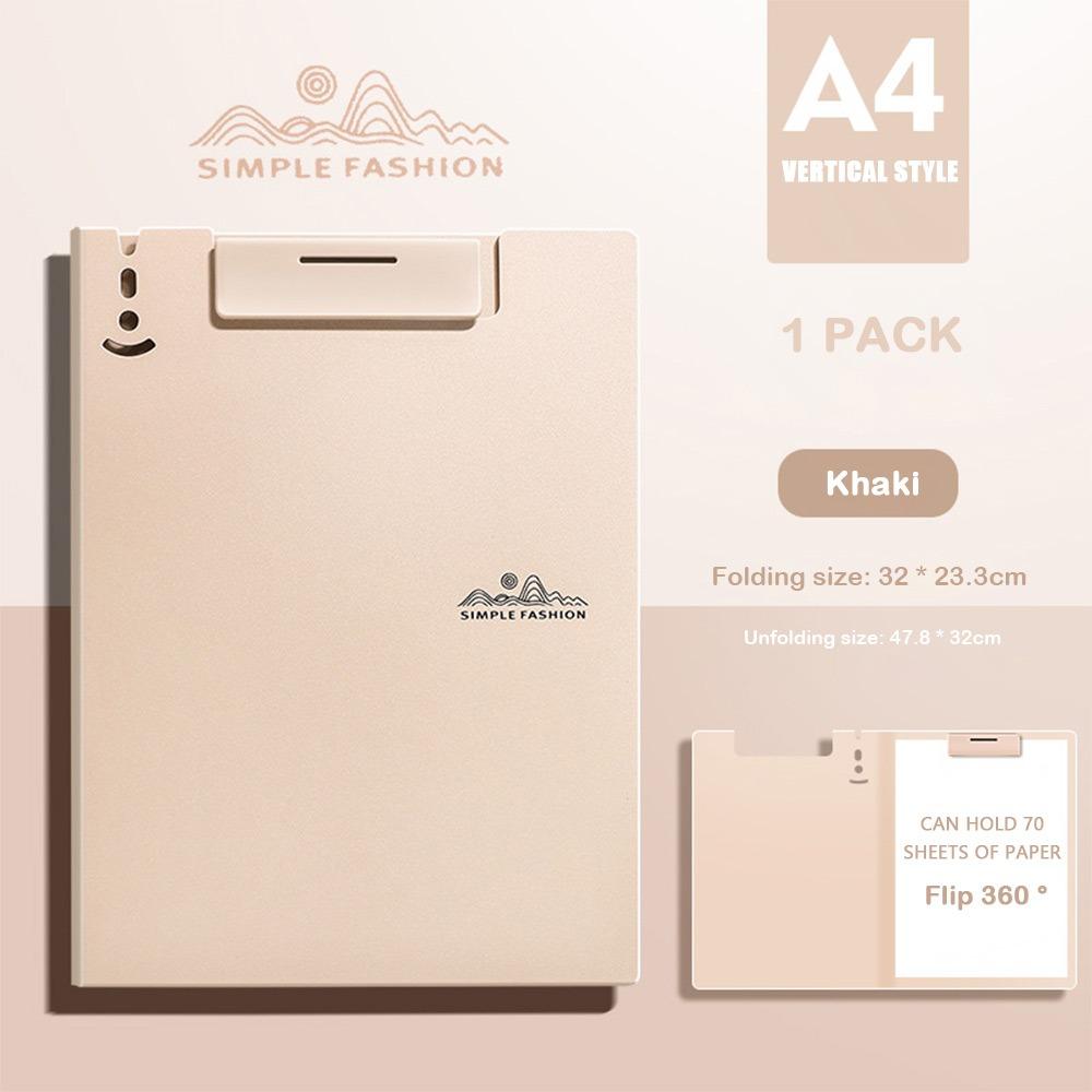 with Metal clip A4 File Folder Dual-use Writing Pad Fashion Test Paper Storage Organizer Office