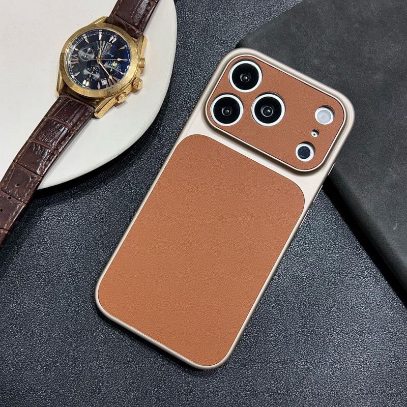 Чехол для iPhone17 Pro Max с текстурой деловой кожи, с окном для быстрой смены и полным покрытием, совместим с Apple 16.
