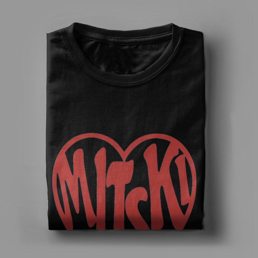 Mitski The Love Red Hearth Men's T Shirts Romantic Music Novelty Tees Short Sleeve Round Neck T-Shirts Pure Cotton Gift Idea