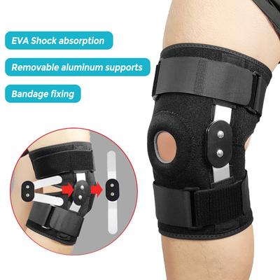 Шарнирный коленный бандаж, регулируемая поддержка колена, стабилизатор колена при болях в коленях, артрите