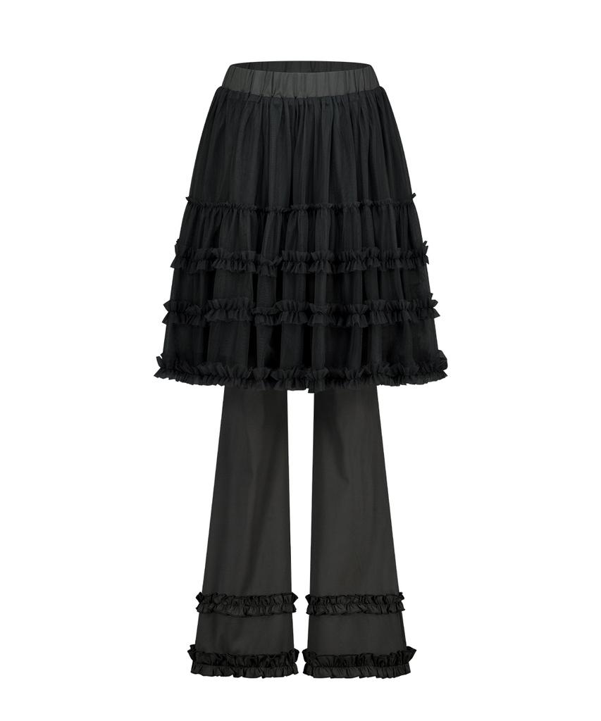 ILLIGO Юбка-брюки с воланами и слоями Ruffle Layered Skirt Pants Черный