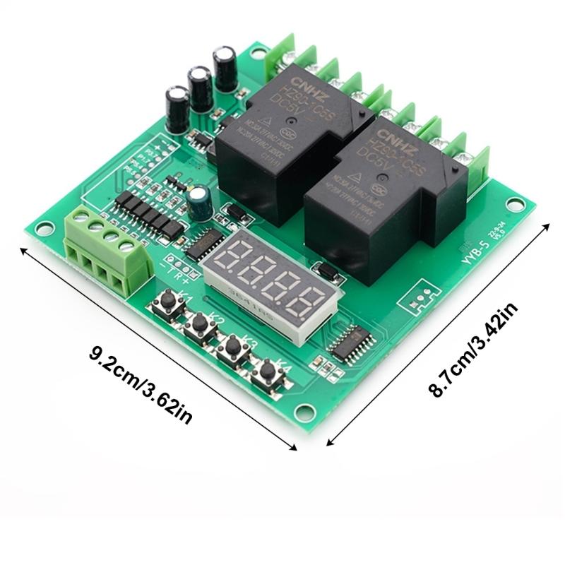 YYB-5 12V 24V Модуль циклического таймера с задержкой на двух реле Плата управления двигателем для прямого/обратного хода Управление электромагнитными клапанами насосами